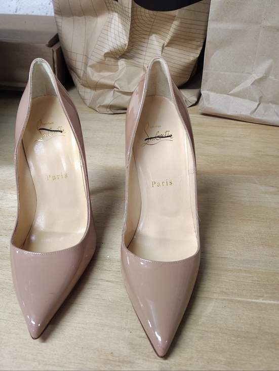 Shoes - Christian Louboutin Pigalle Follies 100 Pointed Toe Patent 37